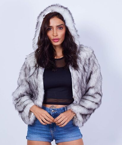 Women's Mens 15 Color LED Overlength Faux Fur Coat Light Up Rave Long Outwear Fancy Dress Party Performence Cosutme in Kuwait