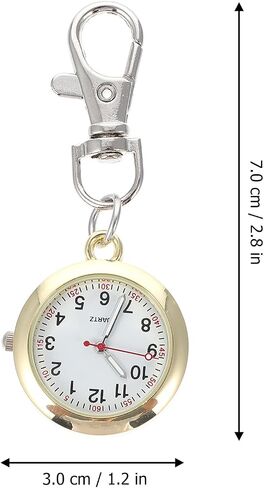 Balacoo Clip On Pocket Watch with Key Buckle and Necklace Hanging Decorative Watch in Saudi Arabia