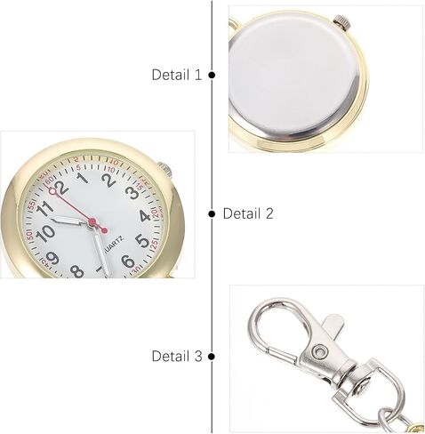 Balacoo Clip On Pocket Watch with Key Buckle and Necklace Hanging Decorative Watch in Saudi Arabia
