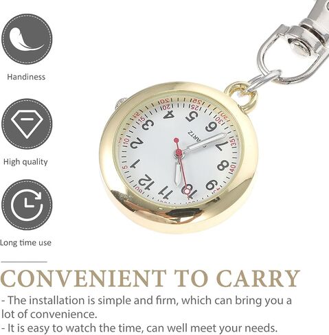 Balacoo Clip On Pocket Watch with Key Buckle and Necklace Hanging Decorative Watch in Saudi Arabia