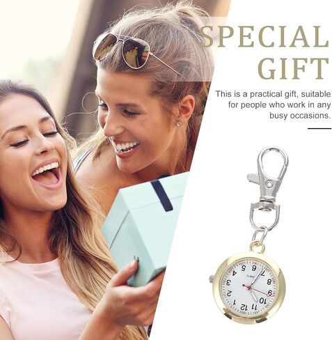 Balacoo Clip On Pocket Watch with Key Buckle and Necklace Hanging Decorative Watch in Saudi Arabia