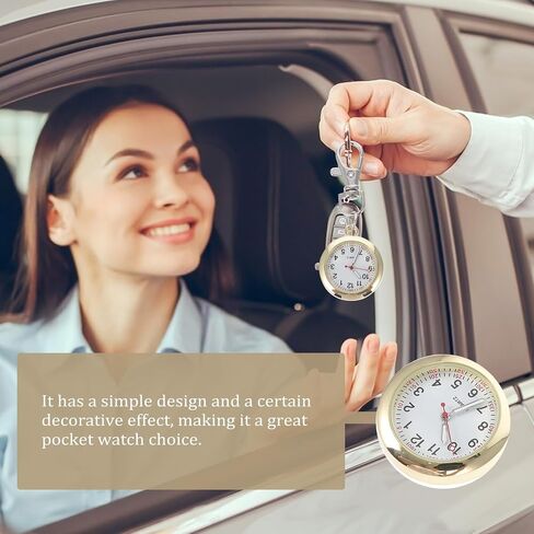 Balacoo Clip On Pocket Watch with Key Buckle and Necklace Hanging Decorative Watch in Saudi Arabia