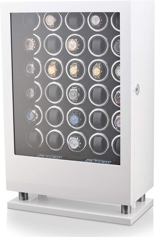 30 Watch Winder with Fingerprint Lock and Large Storage Drawer (White) in Saudi Arabia
