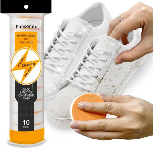 Pansonite Instant Sole and Sneaker Cleaner, Premium Dual-Sided Sponge Shoe Cleaner Perfect for Shoe Soles Cleaning (10 Pack) in Saudi Arabia