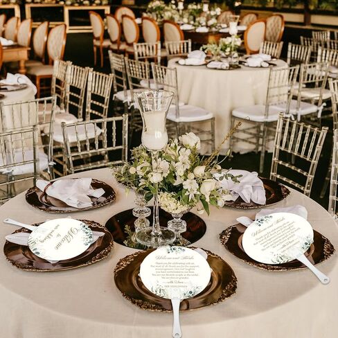 100 Pcs Wedding Fans for Guests Bulk Welcome to our Wedding Plastic Handheld Fans for Party Decor Welcome Bag Stuffers in Kuwait