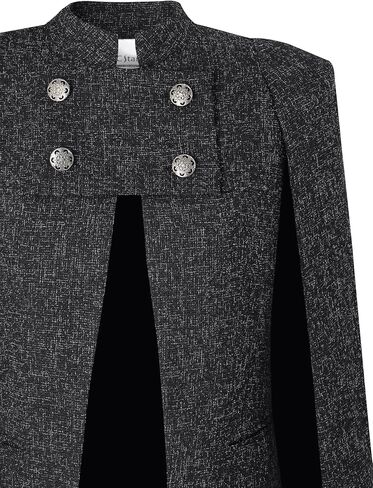 CHIC STAR Womens Tweed Cape Duster Coat in Saudi Arabia