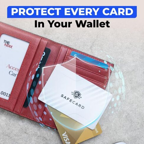 مجموعة بطاقات حظر RFID 3 - واقي بطاقات الائتمان للمحافظ ، ودرع جواز السفر وجهاز حظر NFC | حماية مكافحة التزحلق لبطاقات الخصم والمعرف و EMF | ملحقات السفر للرجال والنساء in Saudi Arabia