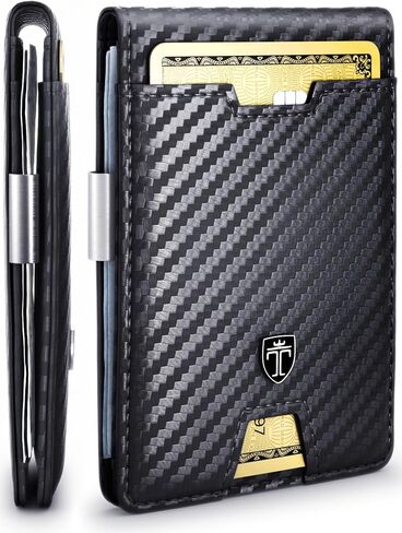 TRAVANDO Mens Slim Wallet with Money Clip AUSTIN RFID Blocking Bifold Credit Card Holder for Men with Gift Box in Saudi Arabia