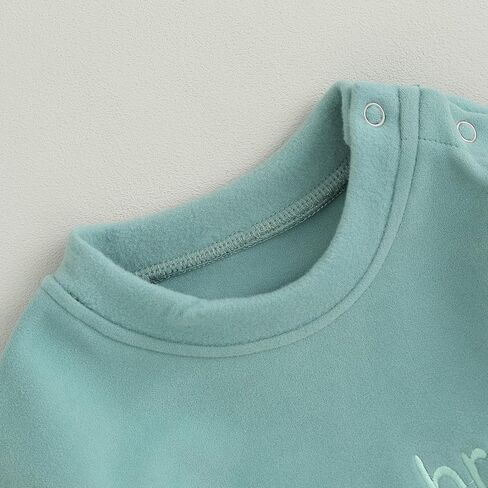 Baby Boy Girl Sweatshirt Bubble Romper Long Sleeve Oversized Sweater Onesie Newborn Warm Winter Outfit Clothes (Orange-little sis, 0-3 Months) in Kuwait