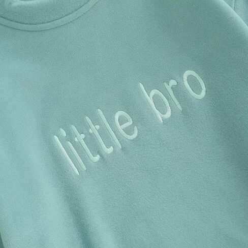 Baby Boy Girl Sweatshirt Bubble Romper Long Sleeve Oversized Sweater Onesie Newborn Warm Winter Outfit Clothes (Orange-little sis, 0-3 Months) in Kuwait