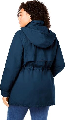 Woman Within Plus Size Taslon Anorak Jacket With Removable Fleece Lining in Kuwait