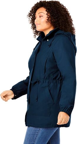 Woman Within Plus Size Taslon Anorak Jacket With Removable Fleece Lining in Kuwait
