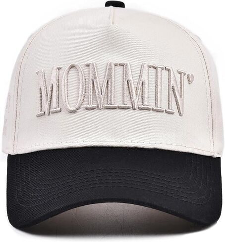 Vintage Two-Tone Women's Baseball Cap, Mommin Trucker Hat for Women & Men, Adjustable Baseball Cap, Mother Day Ponytail Hat in Saudi Arabia