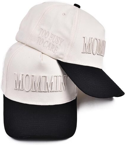 Vintage Two-Tone Women's Baseball Cap, Mommin Trucker Hat for Women & Men, Adjustable Baseball Cap, Mother Day Ponytail Hat in Saudi Arabia