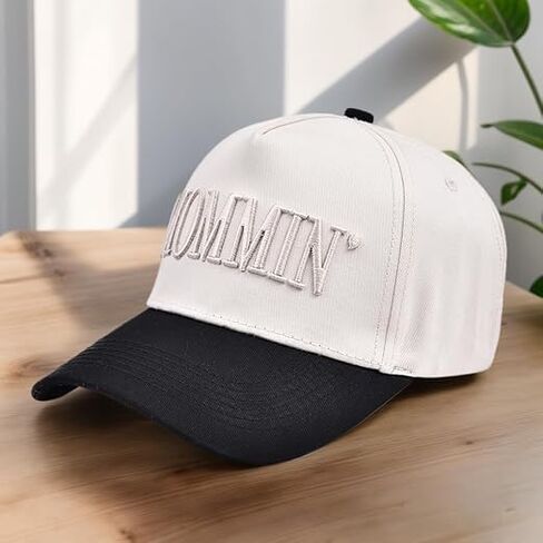 Vintage Two-Tone Women's Baseball Cap, Mommin Trucker Hat for Women & Men, Adjustable Baseball Cap, Mother Day Ponytail Hat in Saudi Arabia