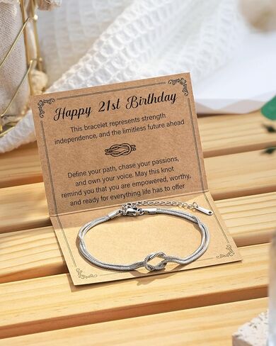 Tarsus Love Knot Bracelet Birthday Jewelry, 16th/18th/21st/30th/40th/50th Birthday Gifts for Women Her Girls Female in Saudi Arabia