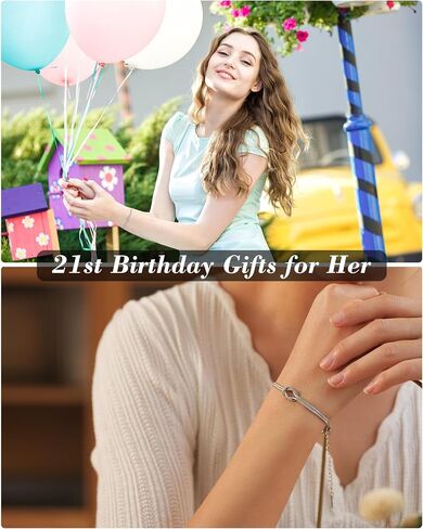Tarsus Love Knot Bracelet Birthday Jewelry, 16th/18th/21st/30th/40th/50th Birthday Gifts for Women Her Girls Female in Saudi Arabia