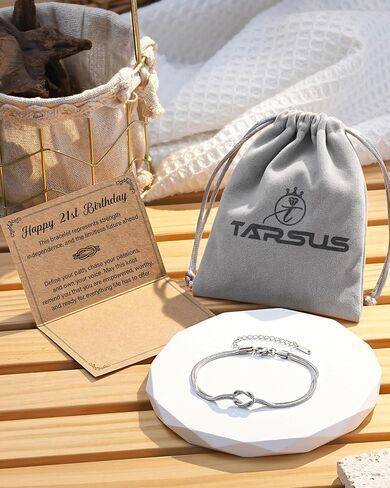 Tarsus Love Knot Bracelet Birthday Jewelry, 16th/18th/21st/30th/40th/50th Birthday Gifts for Women Her Girls Female in Saudi Arabia