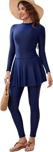 Muslim Swimsuits for Women Rash Guard Long Sleeves Swimming Suit Surfing Bathing Suit Wetsuit Burkini Swimwear in Kuwait