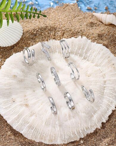 Besteel Toe Rings for Women 14K Gold Filled Simple Hug CZ Triple Open Band Rings Trendy Silver Gold Adjustable Toe Rings Summer Beach Foot Jewelry for Women in Saudi Arabia