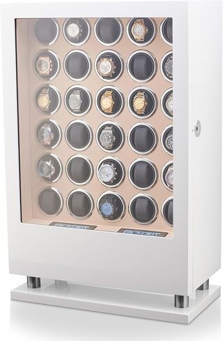 30 Watch Winder with Fingerprint Lock and Large Storage Drawer (White) in Saudi Arabia