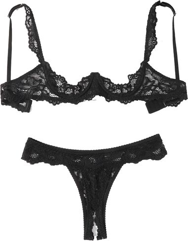Avidlove Sexy Lingerie Set for Women Lace Bra and Panty Sets Underwire Push Up Lace Lingerie Set in Saudi Arabia