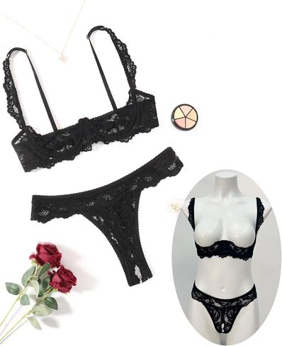 Avidlove Sexy Lingerie Set for Women Lace Bra and Panty Sets Underwire Push Up Lace Lingerie Set in Saudi Arabia