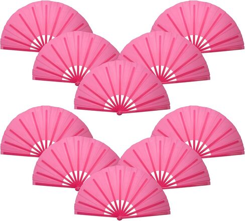 QIRMIZI 10PCS Boots on The Ground Line Dancing Fan - Large Folding Hand Rave Fan for Chinese Kung Fu, Dance, Music Festivals,Carnivals, Weddings, EDM Events, Parties & Decorations,Royal Blue in Kuwait