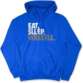 ChalkTalkSPORTS Wrestling Standard Sweatshirt | Eat Sleep Wrestle (Stack) Adults Sizes in Saudi Arabia