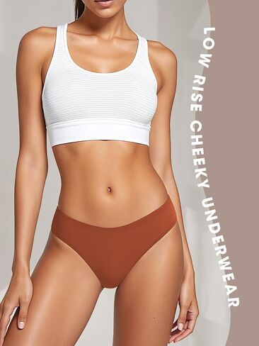 Seamless Underwear for Women No Show Hipster Bikini Panties Low Rise Cheeky Breathable Soft Invisible Briefs 6 Pack in Saudi Arabia