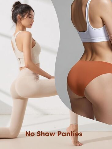 Seamless Underwear for Women No Show Hipster Bikini Panties Low Rise Cheeky Breathable Soft Invisible Briefs 6 Pack in Saudi Arabia