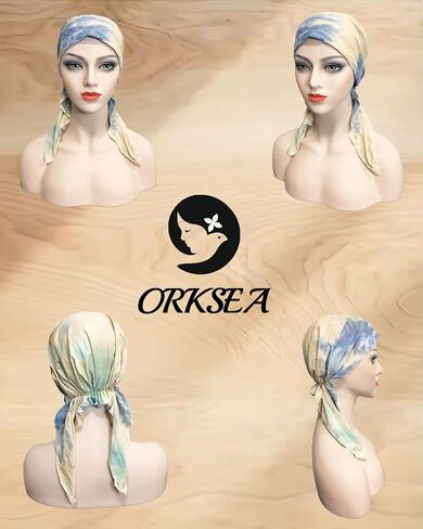Chemo Headwear for Women Pre-Tied Head Scarf Headwraps Soft Turbans Cancer Hats Chemo Beanie Coverings Scarves in Saudi Arabia