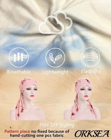 Chemo Headwear for Women Pre-Tied Head Scarf Headwraps Soft Turbans Cancer Hats Chemo Beanie Coverings Scarves in Saudi Arabia