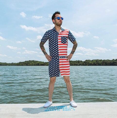 Zesties Male Rompers - Original Romper Jumpsuits for Men - Tropical Male Onesie Shorts - Men's Jumper Rompers in Saudi Arabia