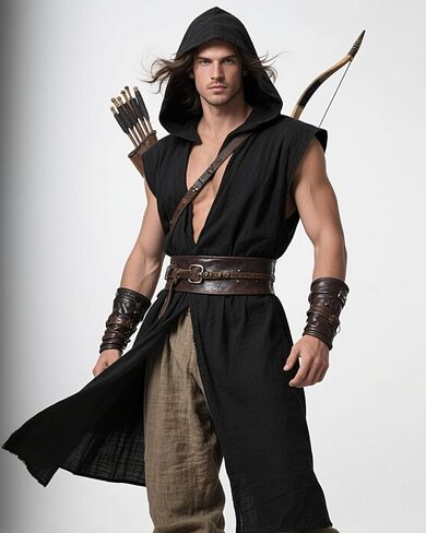 Joukavor Medieval Sleeveless Surcoat Renaissance Tabard for Men Halloween LARP in Kuwait