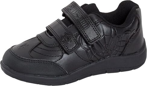 Spiderman Boys School Shoes for Kids Black Trainers Marvel Hero Black Formal Shoes Easy Touch Fasten Straps in Saudi Arabia