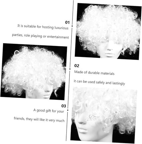 شعر مستعار مهرج لحفلات عيد الهالوين شعر مستعار للبنين والبنات والبالغين ملحقات الأزياء لأعياد الميلاد و in Kuwait