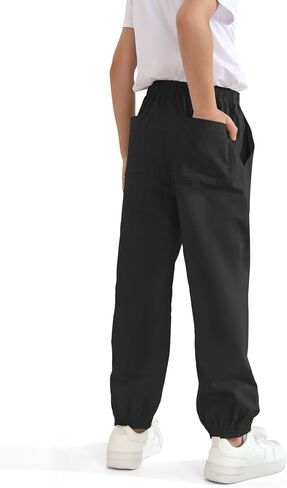 Resinta 3 Pack Boys' Stretch School Jogger Pants Pull-On Twill Uniform Pants Stretch Chino Fabric with Elastic Waist for Kids in Saudi Arabia