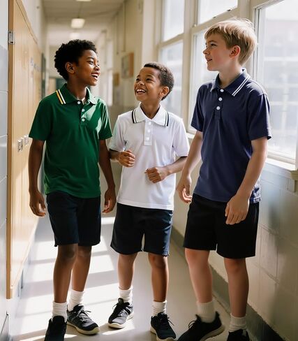 Boys Polo Shirts 3-Pack School Uniform Performance Golf Clothes Active Short Sleeve Kids 5-14T in Saudi Arabia