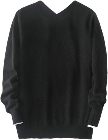 Men's V-Neck Solid Color Casual Pullover Sweater Solid Color Slim Fit Simple Business Sweater in Saudi Arabia