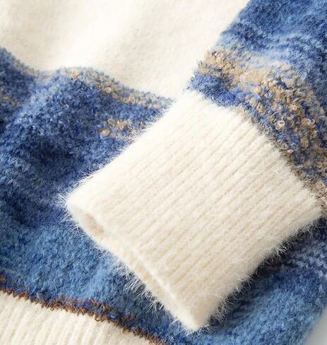 Men's Retro Lazy Striped Cardigan Sweater Solid Color Warm Casual Loose Couple Sweater Jacket in Saudi Arabia
