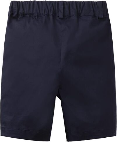 LittleSpring Boys Uniform Shorts Navy Pull On Flat Front School Performance Shorts Size 12 in Saudi Arabia