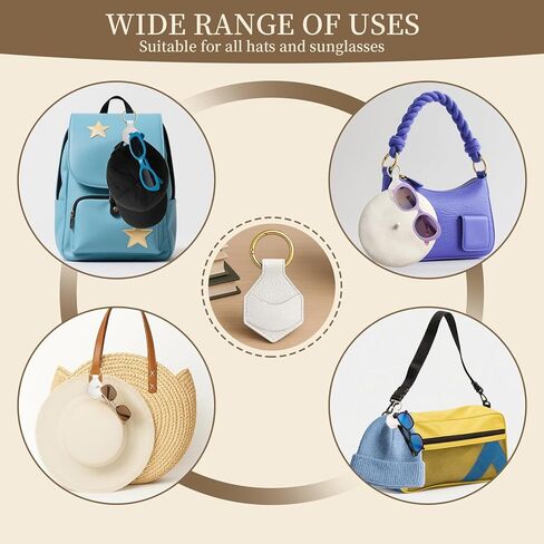 Magnetic Hat Clip for Travel on Bag, Strong Hold Hat Holder for Beach Cruise and Cabin Essentials, Secure Hanging for Hats and Sunglasses, Lightweight Portable Bag Accessory(Brown) in Kuwait