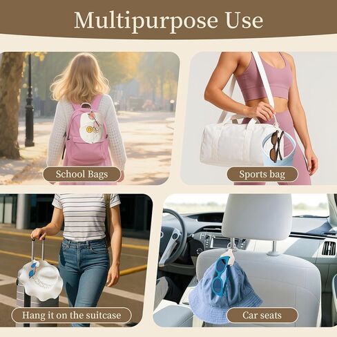 Magnetic Hat Clip for Travel on Bag, Strong Hold Hat Holder for Beach Cruise and Cabin Essentials, Secure Hanging for Hats and Sunglasses, Lightweight Portable Bag Accessory(Brown) in Kuwait