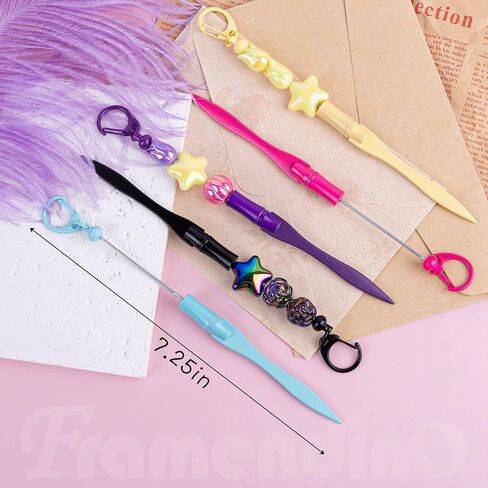 فرامندينو، 6 قطع من فتاحة الحروف المزخرفة بالخرز وقطاعة الأظرف المعدنية للوازم المكتبية باللون الفضي in Kuwait