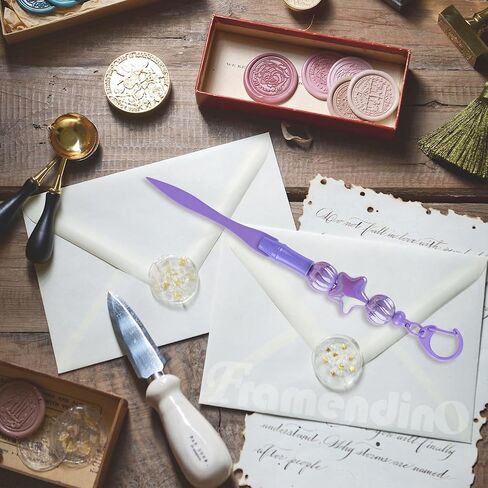 فرامندينو، 6 قطع من فتاحة الحروف المزخرفة بالخرز وقطاعة الأظرف المعدنية للوازم المكتبية باللون الفضي in Kuwait