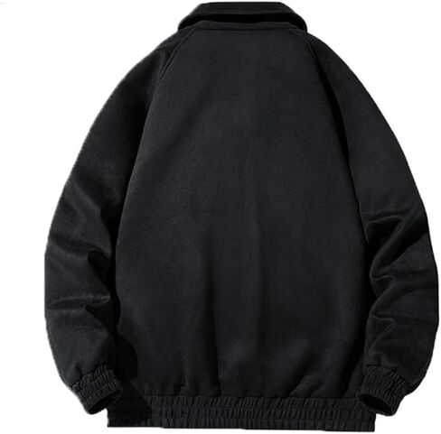 Men's Collar Thickened Outdoor Minimalist Jacket Solid Color Casual Loose Jacket in Saudi Arabia