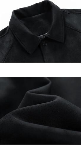 Men's Collar Thickened Outdoor Minimalist Jacket Solid Color Casual Loose Jacket in Saudi Arabia
