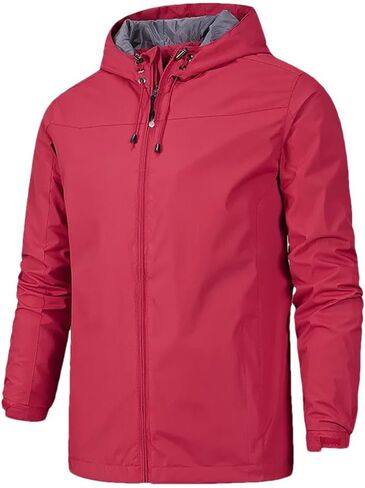 Men's Hooded Minimalist Slim Fit Coat Solid Color Casual Business Outdoor Jacket in Kuwait