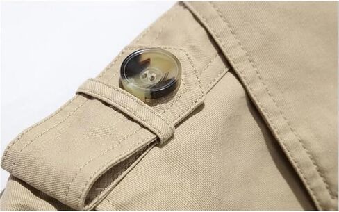 Men's Lapel Double Breasted Spliced Trench Coat Solid Color Casual Slim Fit Jacket in Saudi Arabia